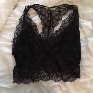 Black lace bralette